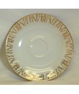 Czechoslovakia Porcelain White Saucer Gold Abstract Designs - £10.19 GBP
