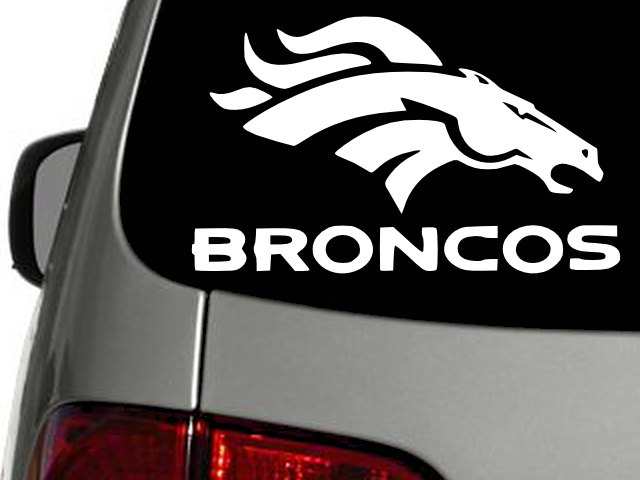 DENVER BRONCOS Football Vinyl Decal Car Sticker Wall Truck CHOOSE SIZE COLOR