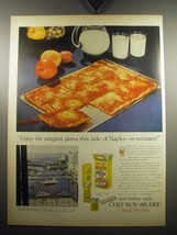 1957 Chef Boy-ar-dee Pizza Pie Mix Ad - Enjoy the tangiest pizza - £14.78 GBP