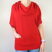 Vince Camuto Cowl Neck Dolman Sweater in Red Knit Women&#39;s Medium - £11.56 GBP