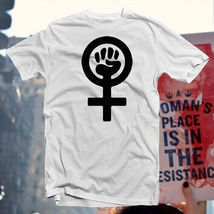 Fist Raised High and Strong! COTTON T-SHIRT Women&#39;s Equality Symbol - £13.36 GBP+