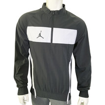 Nwt Nike Msrp $74.99 Jumpman Men&#39;s Gray Long Sleeve Half Zip Woven Jacket Size S - £35.17 GBP