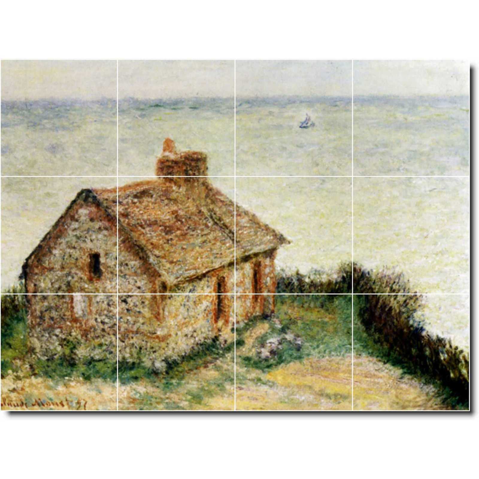 Monet claude the house of the douanier pink effect 1897