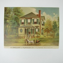 Victorian Trade Card XL HL Harris Architect House Flatbush New York Antique - $29.99