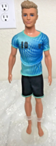 2016 Mattel Soccer  Ken Doll  CJB62 N491 Blond Hair  Blue  Eyes Rigid Body - £8.90 GBP