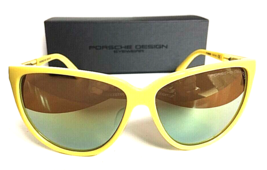 New Porsche Design P 8588 C Oversized Yellow Green Mirrored Women&#39;s Sunglasses - £150.12 GBP