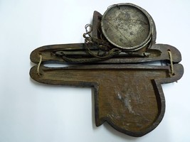 Antique Brass Chinese Opium Weighing Scales L 11.8 cm, Engraved Wooden Container - £164.31 GBP