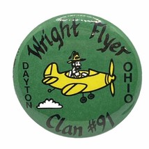 Wright Brothers Flyer First Flight Airplane Dayton Ohio Souvenir Pinback... - $14.95