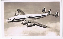 Postcard RPPC Capitol Airlines (1946-1984) Super Constellation - £14.21 GBP