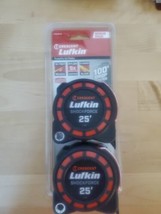 Crescent Lufkin Command control Lufkin 2-Pack 25-ft Tape Measure NEW! - £38.15 GBP