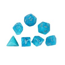 Chessex Polyhedral 7-Die Luminary Sky/Silver Set - £19.35 GBP