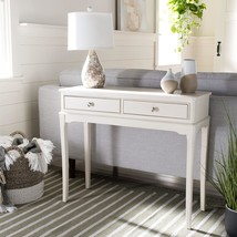 Safavieh Home Collection Opal Distressed White 2-Drawer Console Table - £108.70 GBP