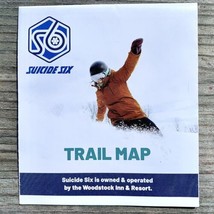 2018-2019 SUICIDE SIX Resort Ski Trail Map South Pomfret Vermont SASKADENA - $14.95
