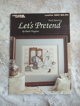 Let&#39;s Pretend Paula Vaughan Leisure Arts Cross Stitch Pattern Vintage Dr... - £8.20 GBP