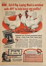 1949 Print Ad Ful-O-Pep Laying Mash Chicken Feed Quaker Oats Co. Chicago,IL - £14.10 GBP