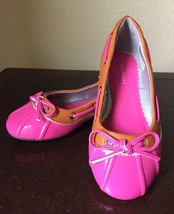 Lands&#39; End Toddler Girl Shoes Size: 9 Us (Uk 8) (Eur 25) New Ship Free Pink Flat - £39.53 GBP