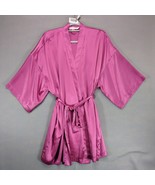 Victoria&#39;s Secret Women&#39;s Pink Satin Kimono Robe, One Size, Tie Waist, R... - $38.29 CAD