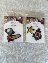 4 Applique Badges Nautical Anchor + Star Patches Rocket Planet Cloth Iron Sew On - £3.56 GBP