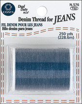 Coats Denim Thread For Jeans 250yd-Blue N576 - £12.78 GBP