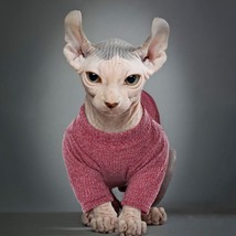 Adorable Hairless Cat&#39;s Clothes Vest Pajamas Jumpsuit for All Season, Red: X-Lar - £37.56 GBP