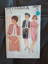 Misses Suit And Blouse Jewel Skirt Size 16 Butterick 3897 Sewing Pattern VTG UC - £22.41 GBP