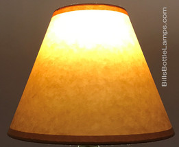 Rustic Cottage Table Light LAMP SHADE Oil Kraft Clip-On Bulb Style 9&quot; inch Cone - $31.34