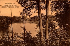 Northampton -Glimpse of Paradise Pond Massachusetts PRE-1915 - Postcard BK53 - £6.19 GBP