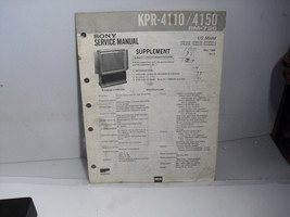 Sony Service Manual KPR-4110/4150/ RM-730 - £1.54 GBP