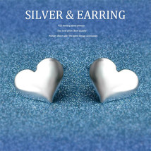 Tiny Heart Stud Earrings Sterling Silver - £8.89 GBP