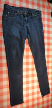 Jade J EAN S Dark Blue Wash Denim J EAN S Skinny Tight Fit Low Waisted Pants 7 / 8 - £14.52 GBP