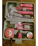 24 Piece Pink Tool Kit Set with Plastic Toolbox - $25.99 CAD