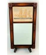 Currier &amp; Ives 19&quot; Wood Mirror Homeward Bound Clipper Ship Print Nautica... - $64.34