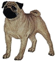 Amazing Custom Dog Portraits[Pug ] Embroidered Iron On/Sew Patch [6&quot; x 5.5&quot;][Mad - £11.48 GBP