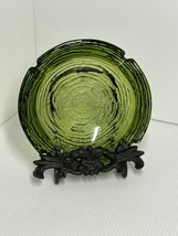 Vintage Avocado Green ANCHOR HOCKING Soreno Green Glass Ashtray 6.25in - $12.12