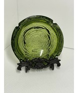 Vintage Avocado Green ANCHOR HOCKING Soreno Green Glass Ashtray 6.25in - £9.53 GBP