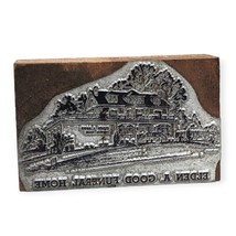 Vintage Letterpress Printing Wood Block: Elden A Good Funeral Home, Ohio - £66.76 GBP