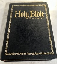 1973 Holy Bible Giant Print King James Version Red Letter Edition Regency 881 - £9.89 GBP