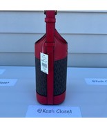 Michael Kors Wine Bottle Holder Red Signature MK Brown/Flame - £86.85 GBP