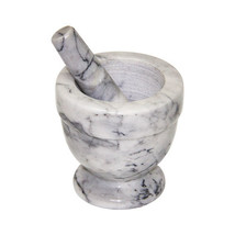 Integra Grey Marble Mortar &amp; Pestle - 10cm - £48.48 GBP