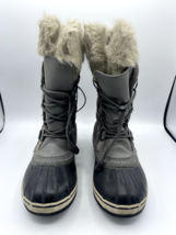 Sorel Joan of Arctic Grey Faux Fur Lined Winter Boots Youth Size 3 B57 - £16.57 GBP