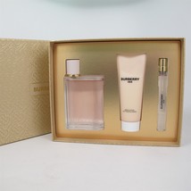 HER by Burberry 3 Pcs Set: 10 &amp; 100 ml Eau de Parfum Spray &amp; 2.5 oz Lotion NIB - £109.61 GBP