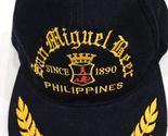 San Miguel Beer Gold Thread on a Black Cotton ball cap - $25.00