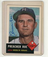 Preacher Roe 1953 Topps Archives Autograph Card #254 Dodgers - £23.52 GBP