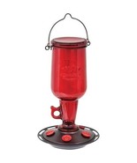 More Birds Red Glass Jug Hummingbird Feeder, 23 oz Nectar Capacity NEW - $24.99