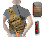 Compact Fishing Tackle Bag with Tackle Box and Rod Holder - $38.50