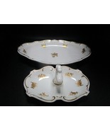 &quot;Weimar Germany fine bone china Katarina pattern oval tray and double di... - $88.01 CAD