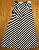 Design History Women&#39;s White &amp; Black Striped Maxi Skirt - Size: Medium - £29.85 GBP