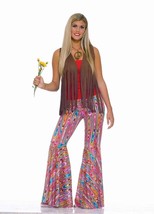 Forum Deluxe Hippie Wild Swirl Bell Bottom Pants Adult Costume Accessory 61660 - £17.91 GBP