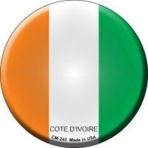 Cote Divoire Country Novelty Circle Coaster Set of 4 - £15.68 GBP