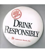Vintage Anheuser Busch Drink Responsibly Know When To Say When 3.25&quot; Pin... - €8,59 EUR